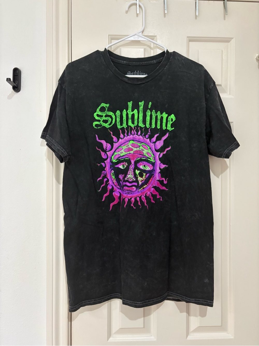 Sublime Black Wash Short-Sleeve Band Graphic Tee size large